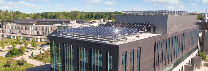 Aerial photo of Amit Chakma Engineering Building