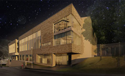 Rendering of FIMS Nursing Building at night