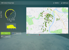 A screenshot of the energy dashboard application