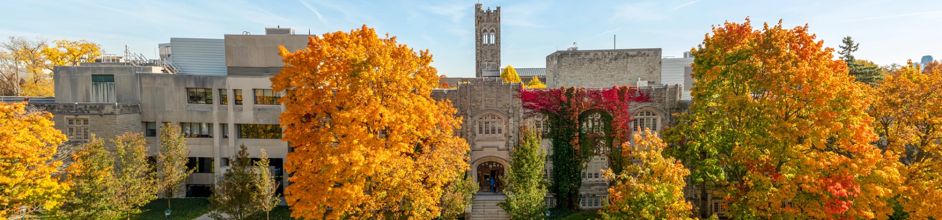 Aerial shot of Lawson Hall