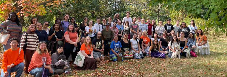 Group photo of people outside in front of Medway Creek