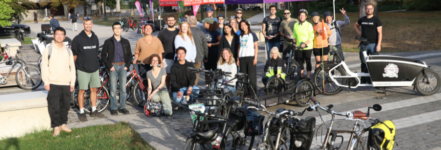 Group photo at Bike to Campus Day