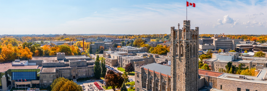 Aerial shot of UC Hill