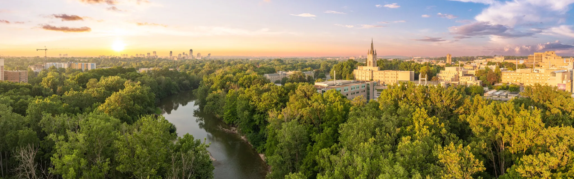 Aerial photo of Western University